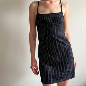 Brandy Melville Polka Dot Cotton Dress w/ Tiny Lace Detail
